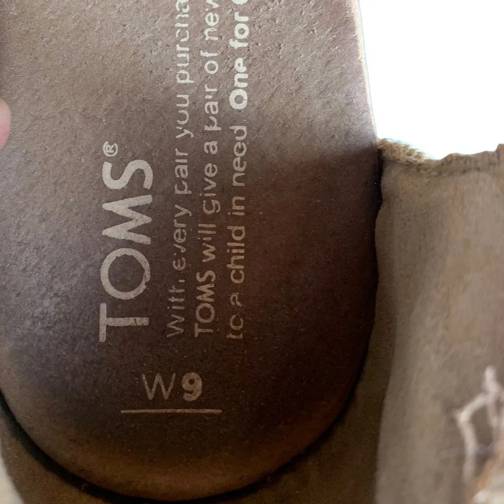 TOMS. Sienna Burlap Cork Wedge Platform Sandals - Size 9